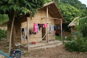outside the diving placement accommodation in cambodia