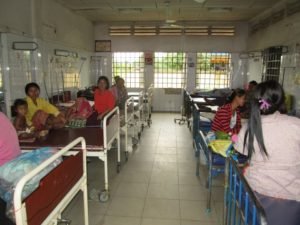 a busy hospital ward