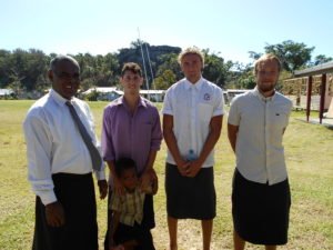 volunteers at the school in remote island fiji