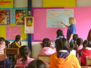 1st day primary school teaching volunteering