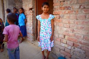 New dress donation for this young indian girl