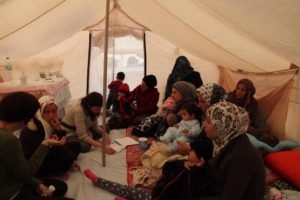 syrian woman in mothers group greece
