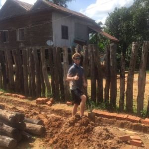Jarred in cambodia construction volunteering