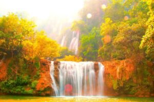 amazing waterfall on thailand volunteer trip