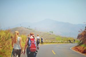 the road up to the hill tribe thailand