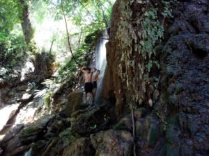 waterfalls during the jungle treks