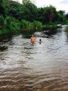 cooling off in the 40 degree heat in thailand!