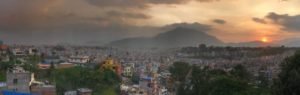 amazing kathmandu shot with mountains