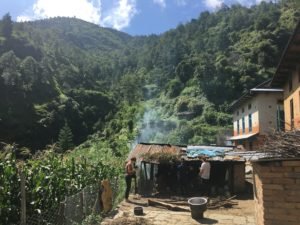 remote mountain placement assisting rebuilding