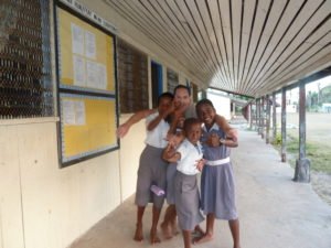 Brian with the beautiful fiji children