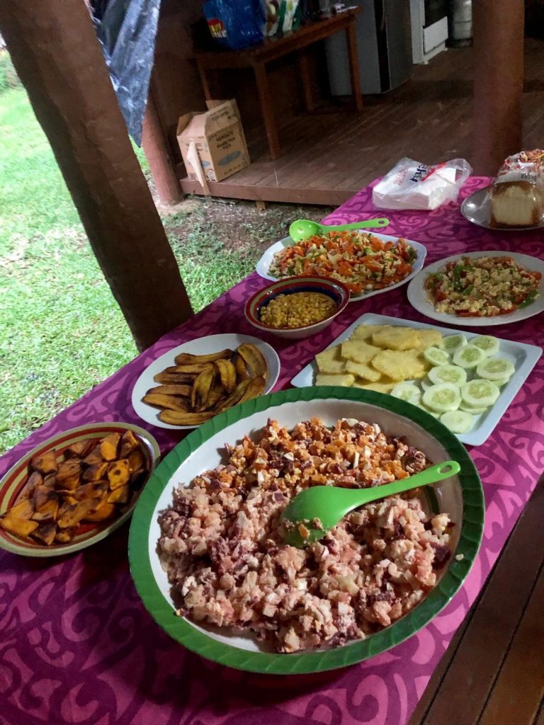 Meals provided to Volunteers in Vanuatu