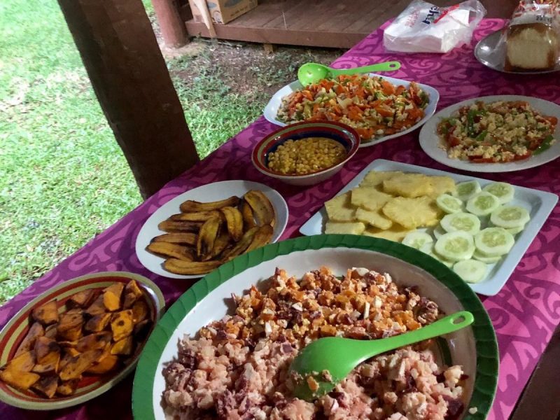Meals provided to Volunteers in Vanuatu