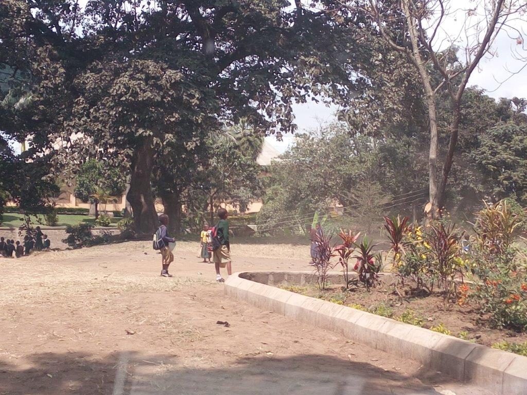 School kids in playground in Tanzania