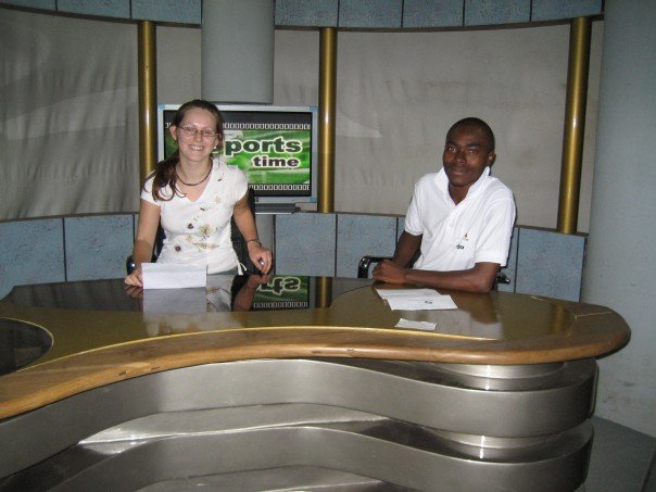 Participant on TV in Ghana