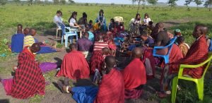 Maasai village meeting