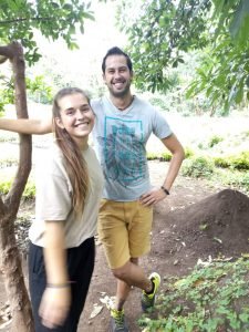 volunteers on local farm land