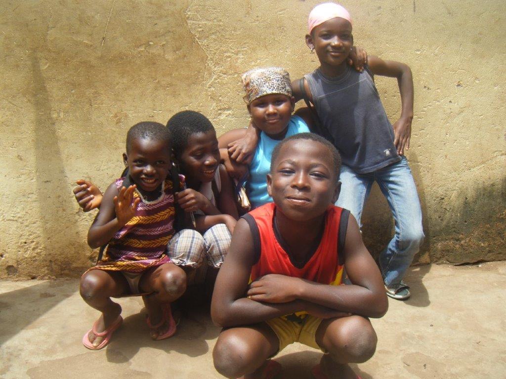 group of local boys in Ghana