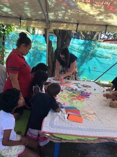 Chelsea Kennedy Fiji teaching with IVI