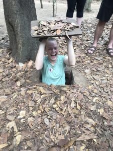 Cu Chi Tunnels - Going into a hidden tunnel (1)