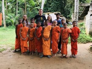 with group of young monks
