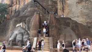 Lions rock steps in Sri Lanka
