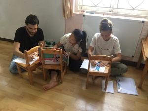 Preparing lesson for kindergarten-Ho Chi Minh