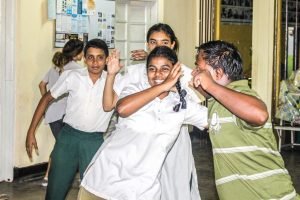 dancing with kids at special needs project