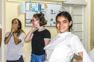 dancing with kids at special needs project