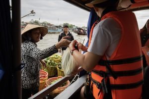 Selling some fruits for tourist