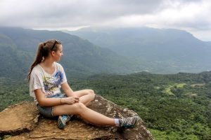 admiring the view of the hils