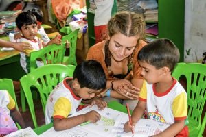 drawing at the kindergarten