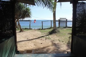 looking out to the beach