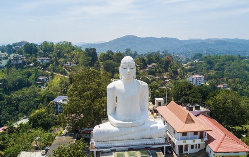 statue on top of hill Sri Lanka