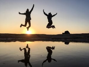 sunset silhouette shot