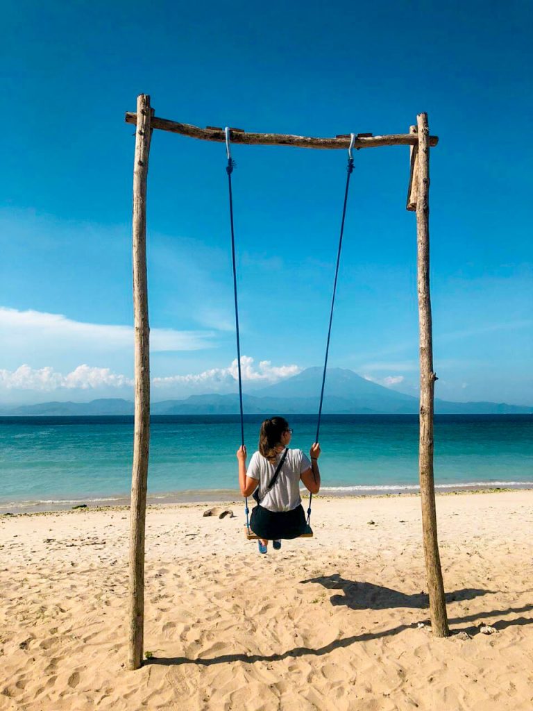 swing on beautiful beach