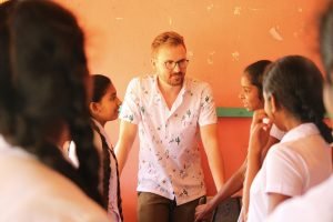 teaching older kids in Kandy