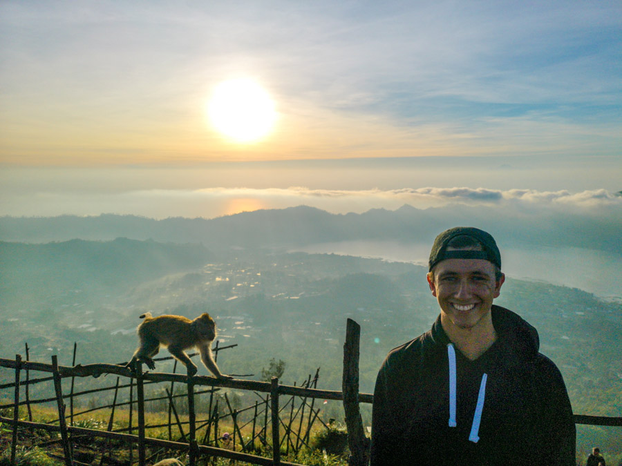 top of mountain in Bali-