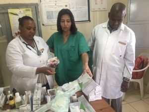 Donation at hospital