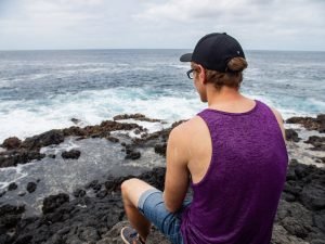 looking out to the ocean