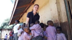 Participant and students during break time