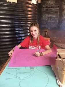 Participant drawing the body parts