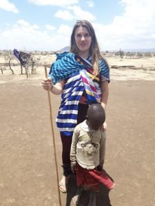 Participant with maasai kid