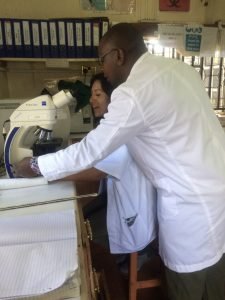 Participant working in the hospital