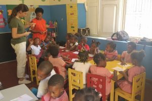 kids working in classroom