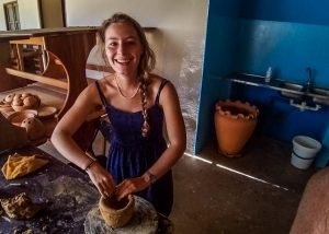 making clay pots