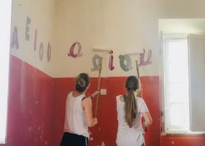 painting the walls