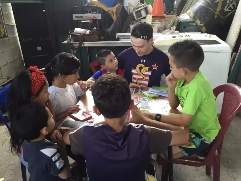 children at table