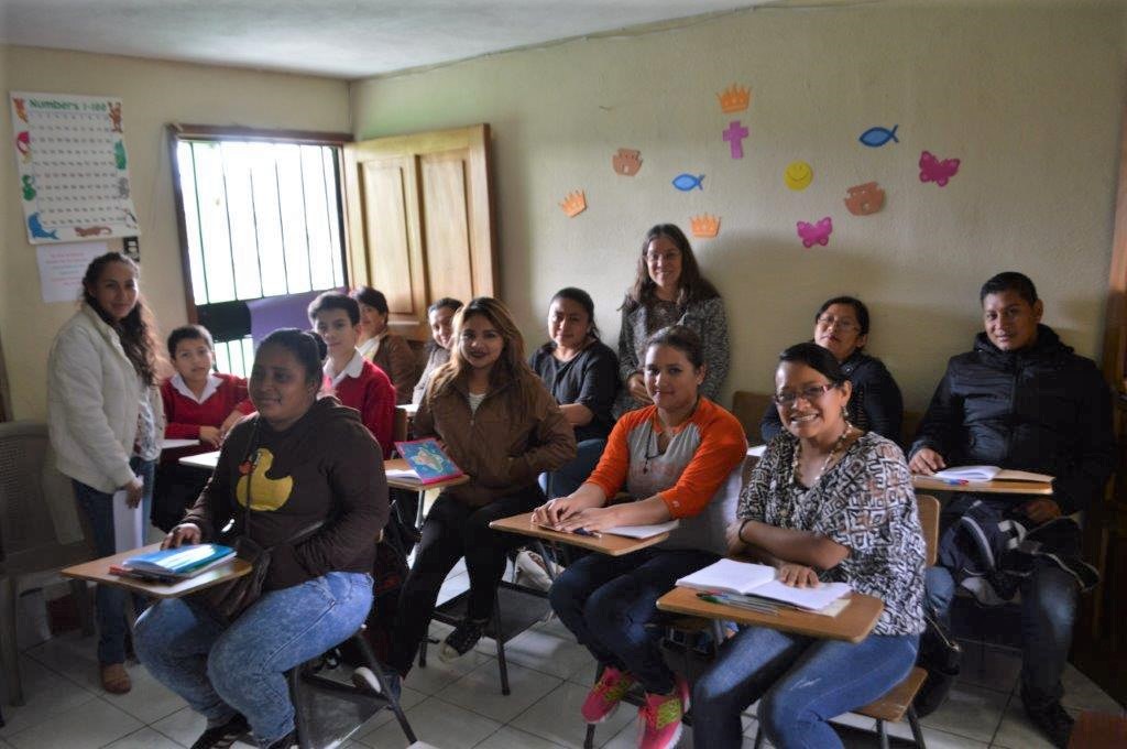 adult students sitting at desk