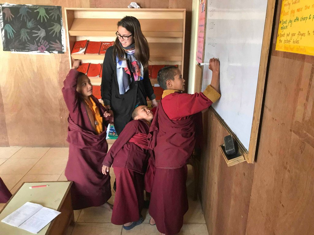 teaching by the white board