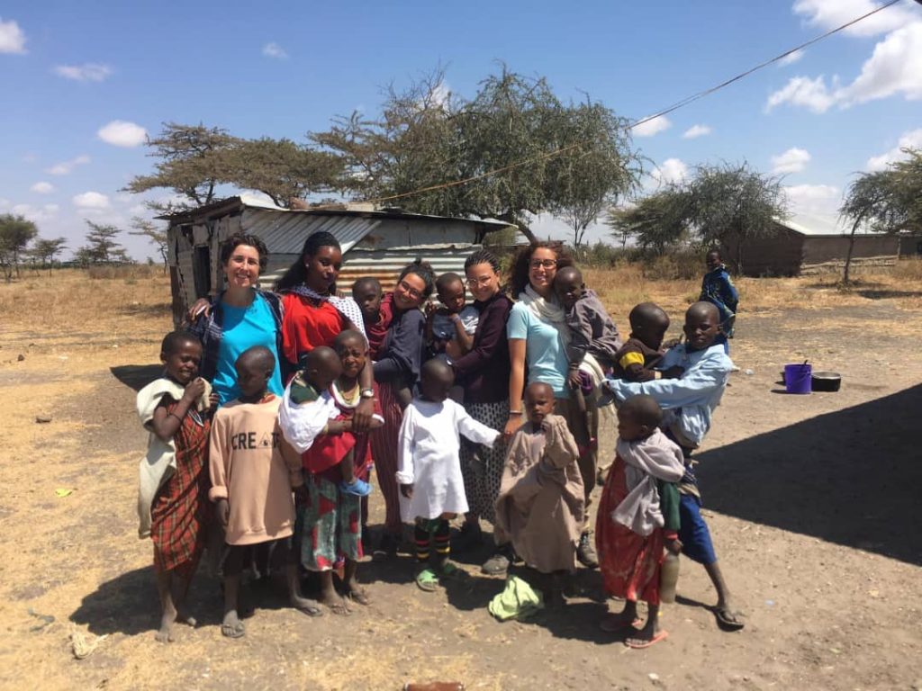 Group photo with Maasai people